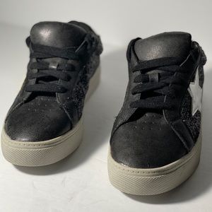 Time tru Black star glitter casual shoes